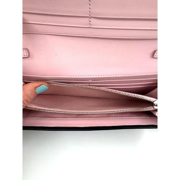 Fendi Black Pink Red Heart Rockstud wallet on chain WOC bag SHW Crossbody - Picture 6 of 10